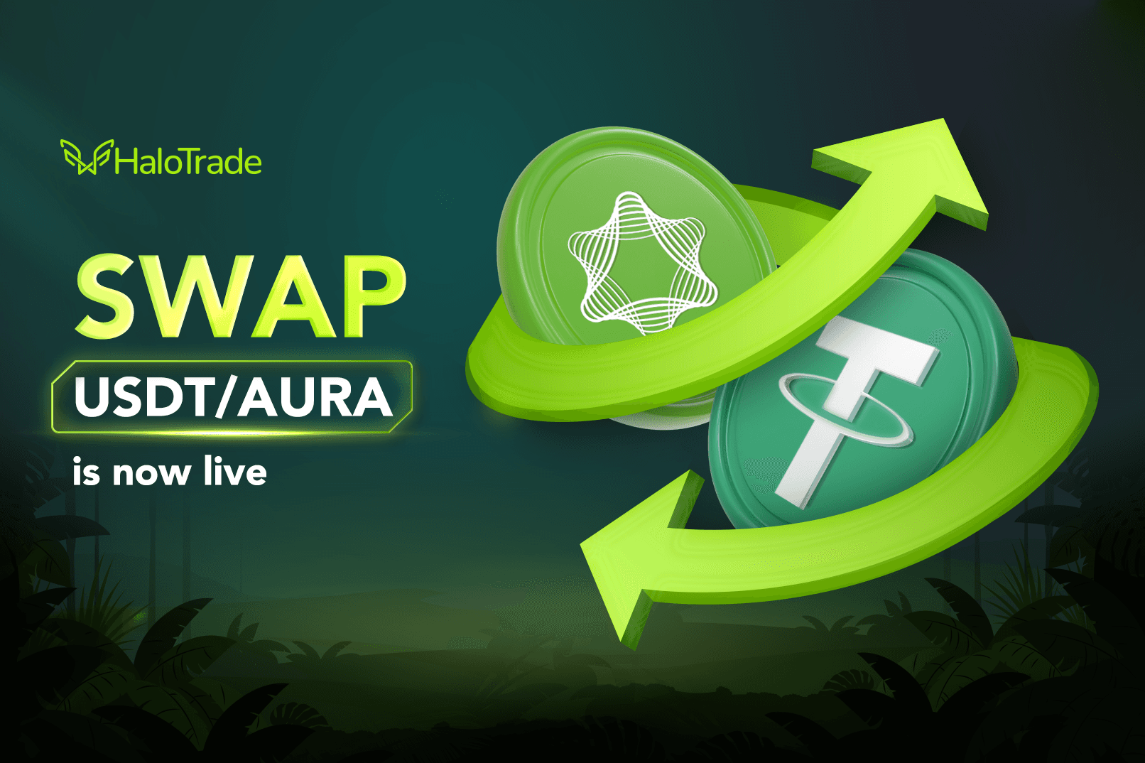 HaloTrade ra mắt cặp giao dịch USDT/AURA